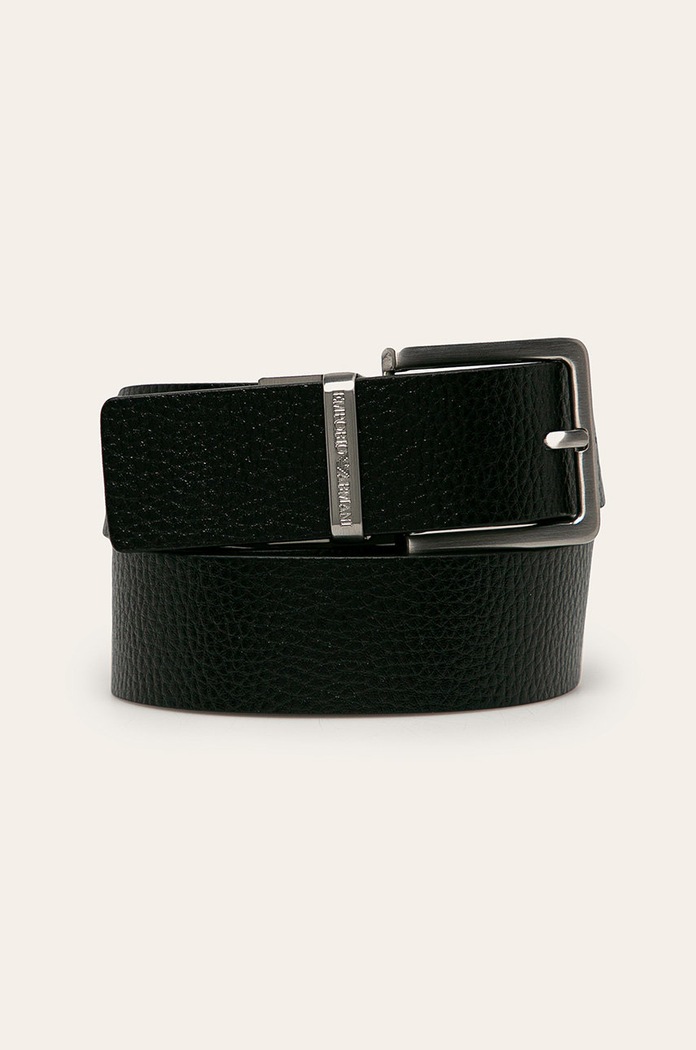 Emporio Armani - Pasek skórzany Y4S225.YMB4E Y4S225.YMB4E czarny SS20