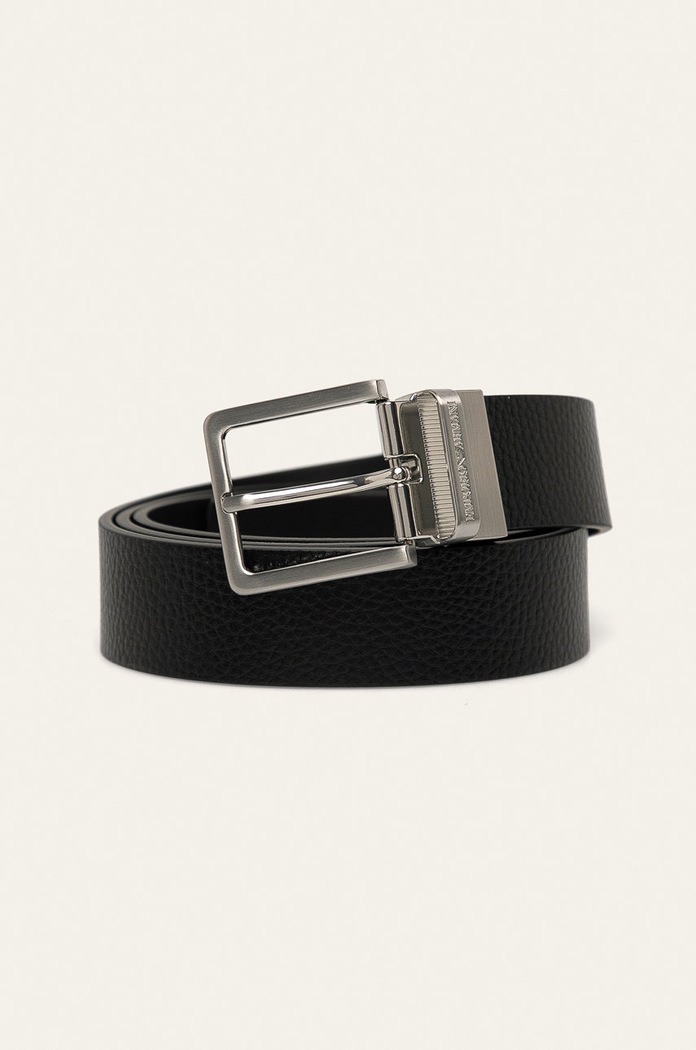 Akcesoria Emporio Armani - Pasek skórzany Y4S225.YMB4E Y4S225.YMB4E czarny