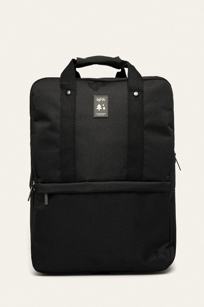 Lefrik - Σακίδιο πλάτης υφασμάτινο μαύρο DAILY.BACKPACK