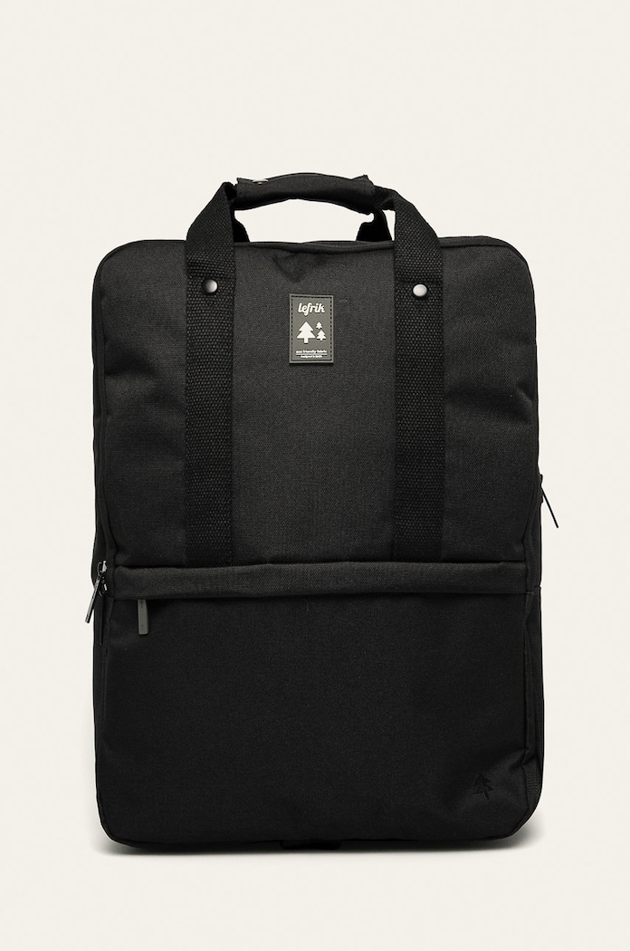 Lefrik - Σακίδιο πλάτης υφασμάτινο μαύρο DAILY.BACKPACK