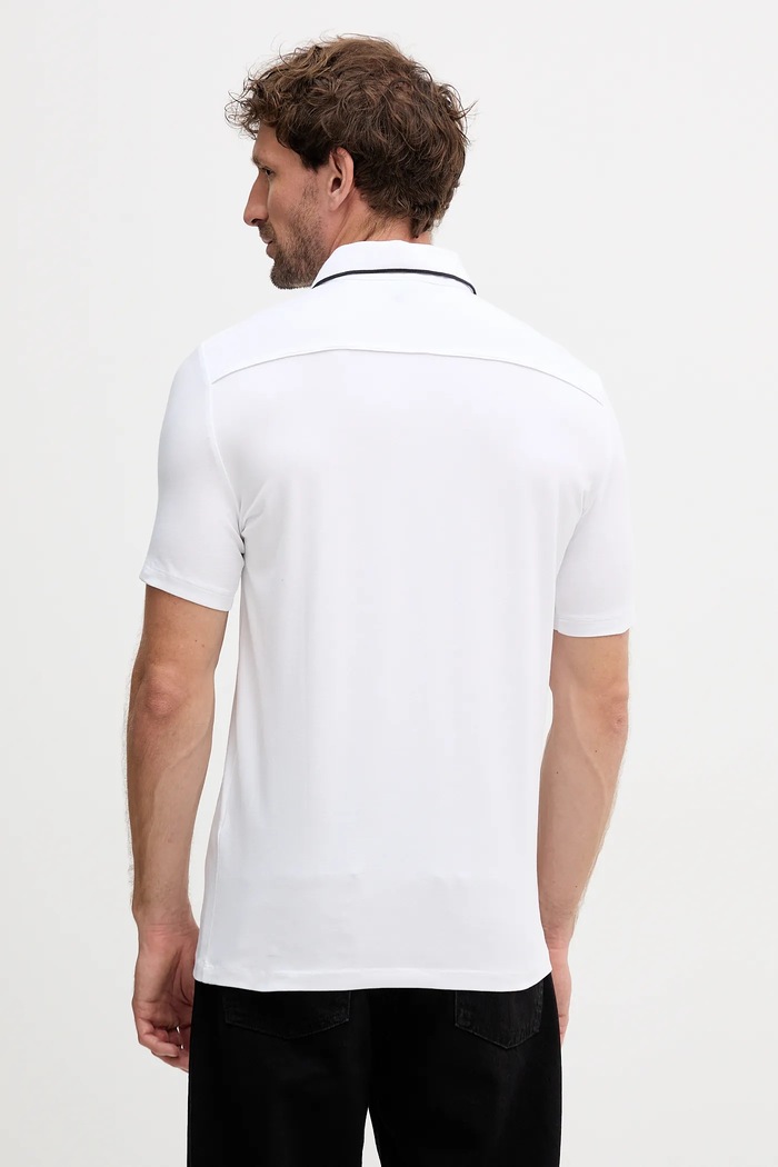 Дрехи Armani Exchange - Тениска с яка 8NZF70.Z8M9Z бял