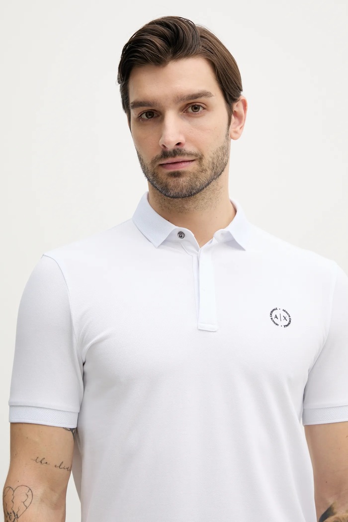 Armani Exchange - Poló fehér 8NZF91.ZJ81Z.NOS