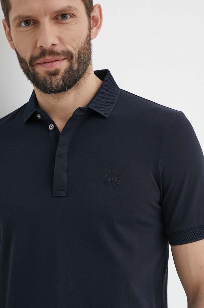 Polo Armani Exchange s elastinom mornarsko plava 8NZF91.ZJ81Z.NOS