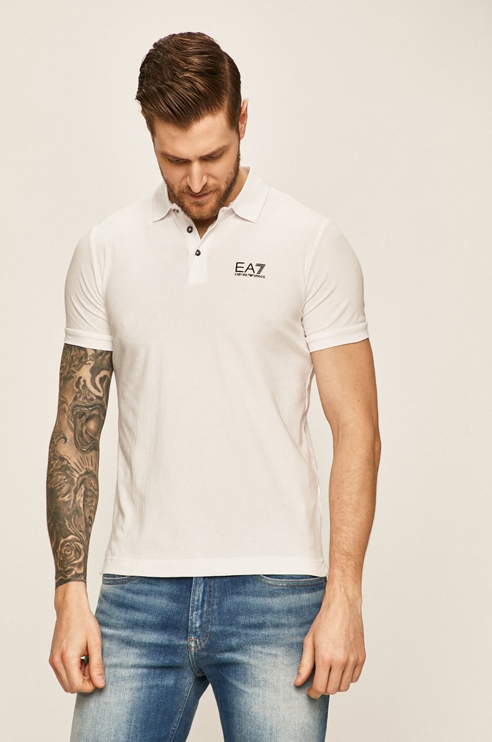 Polo tričko EA7 Emporio Armani biela 8NPF04.PJM5Z