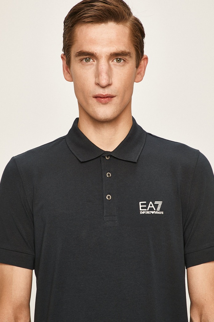 Polo tričko EA7 Emporio Armani bavlna tmavomodrá 8NPF04.PJM5Z