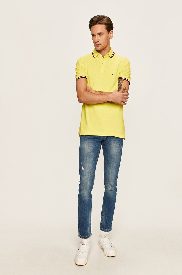 Tommy Hilfiger - Πόλο MW0MW13080 κίτρινο AA00