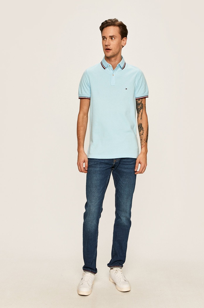 Tommy Hilfiger Polo MW0MW13080 MW0MW13080 niebieski AA00