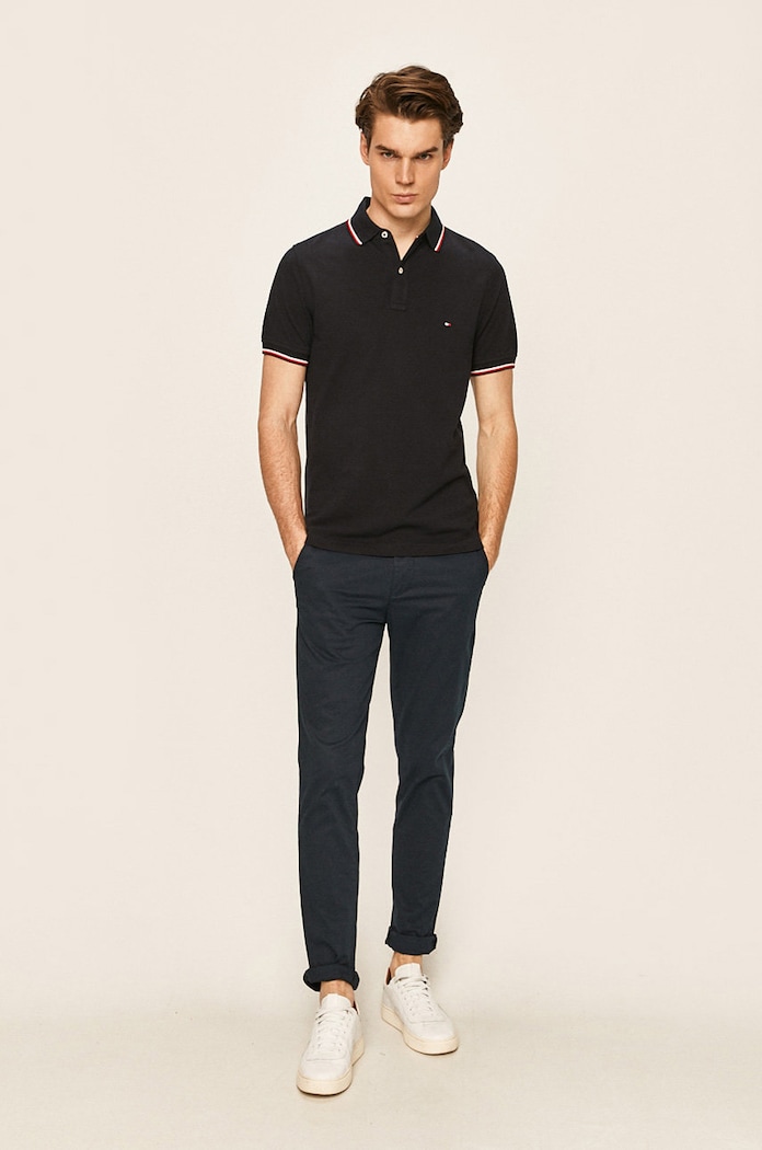 Tommy Hilfiger - Pánske polo tričko MW0MW13080 tmavomodrá AA00