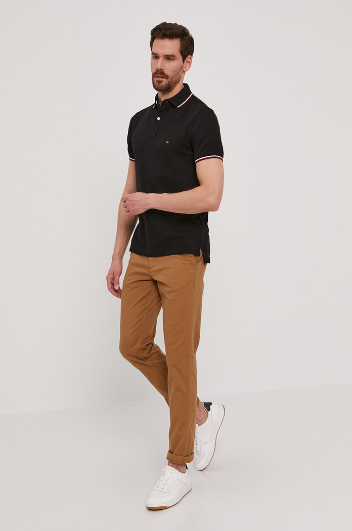 Tommy Hilfiger - Πόλο MW0MW13080 μαύρο AA00