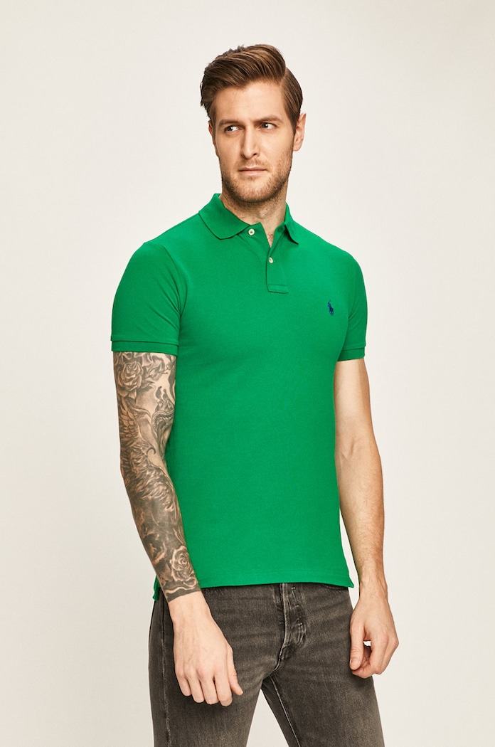 Polo tričko Polo Ralph Lauren bavlna zelená 710795080019