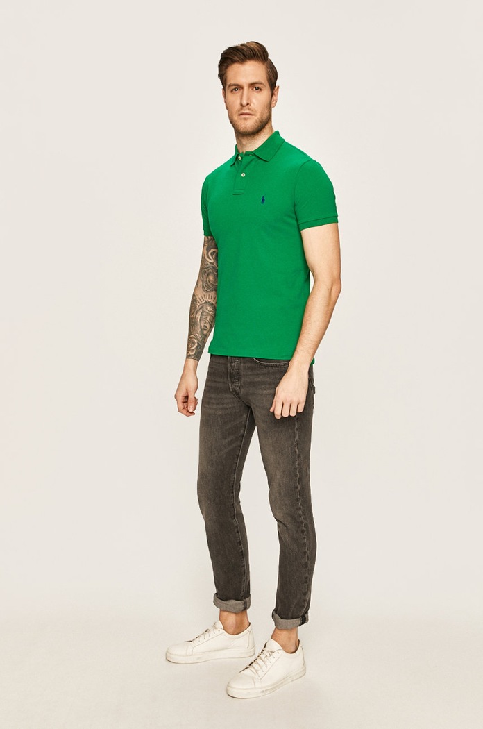 Polo tričko Polo Ralph Lauren 710795080019 zelená SS20
