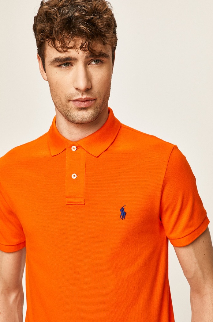 Polo Ralph Lauren - Pánske polo tričko bavlna oranžová 710795080025