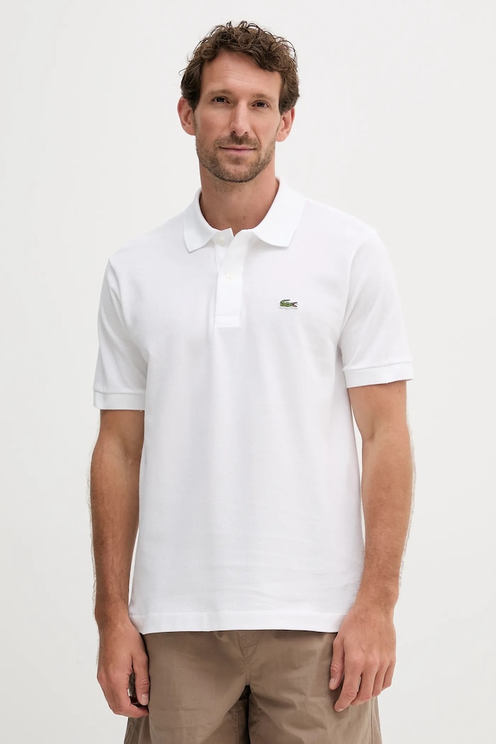 Lacoste - Pánske polo tričko bavlna biela L1212....