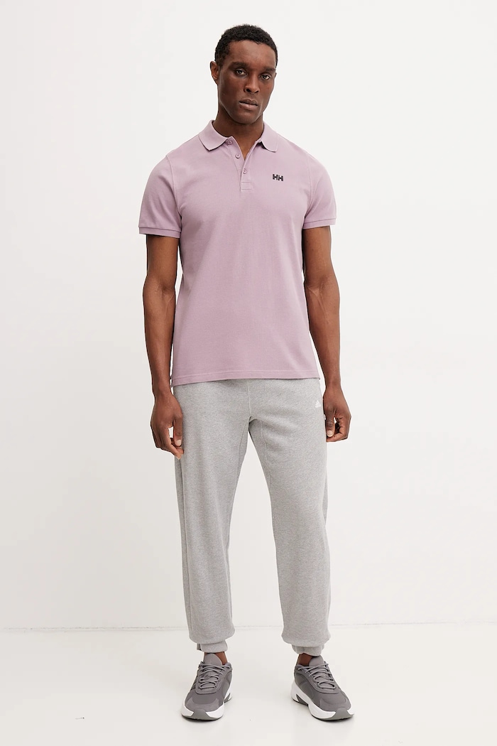 Helly Hansen polo de bumbac 33980 roz SS25