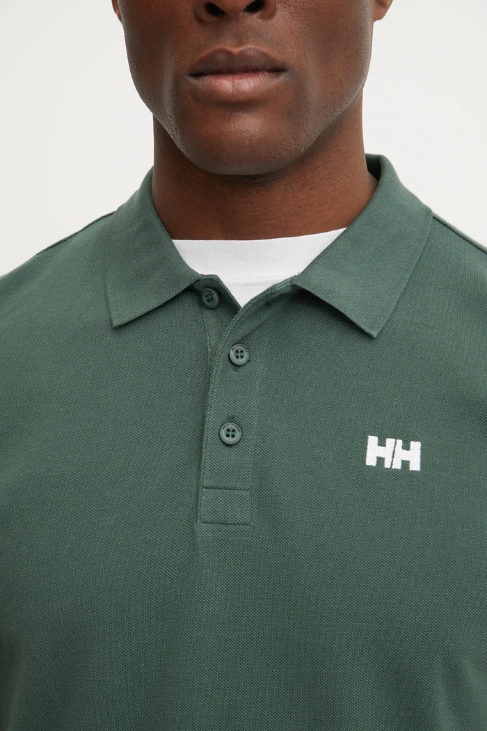 Pamučna polo majica Helly Hansen zelena 33980