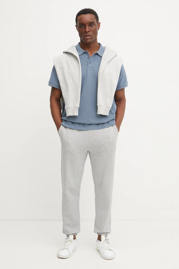 Helly Hansen polo bawełniane 33980 niebieski SS25