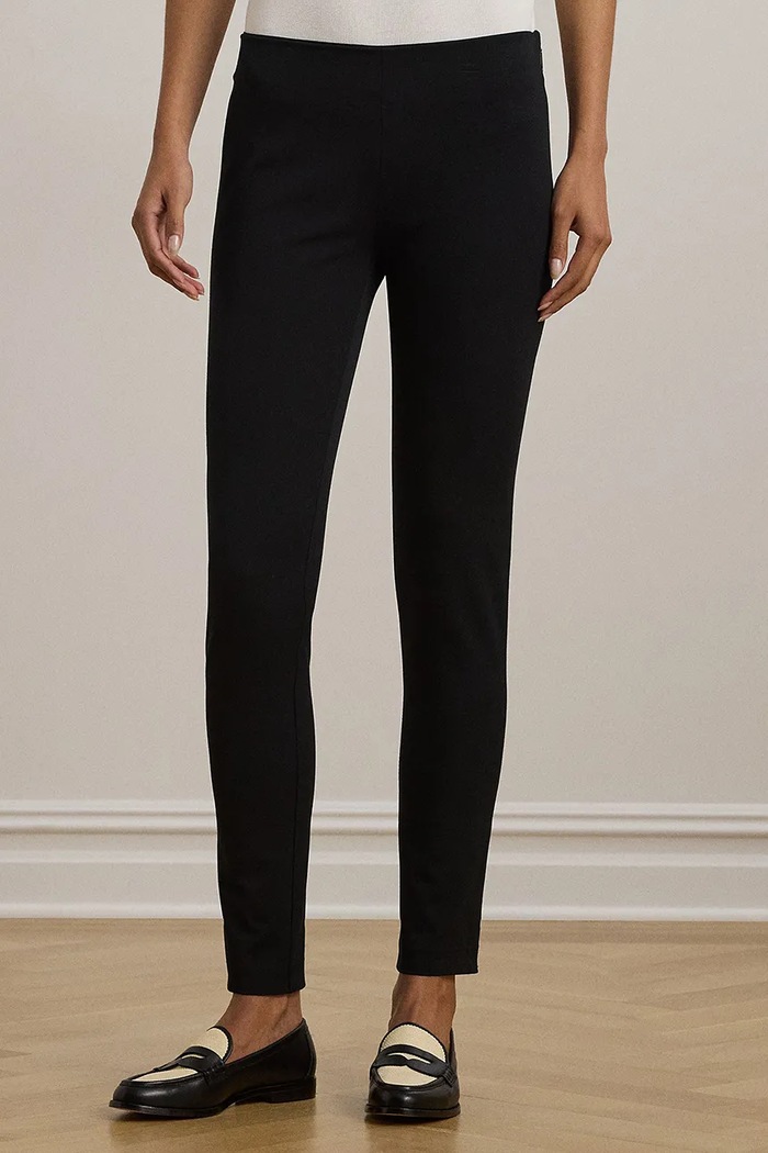 Lauren Ralph Lauren - Spodnie 200631310003 z elastanem czarny 200631310003