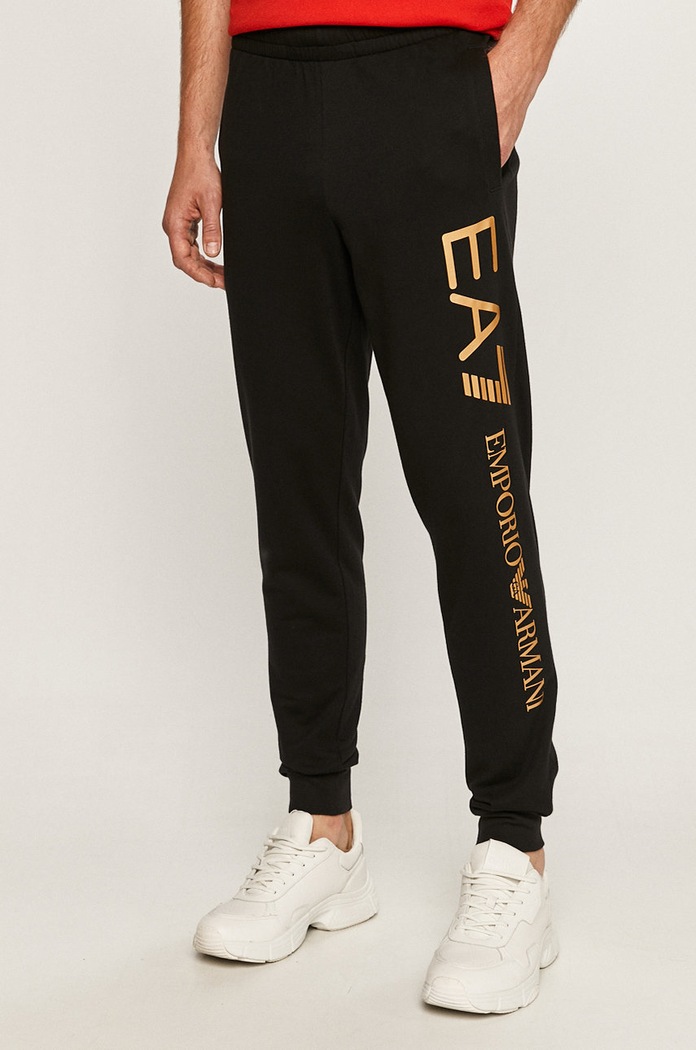 Nohavice EA7 Emporio Armani bavlna čierna 8NPPC1.PJ05Z