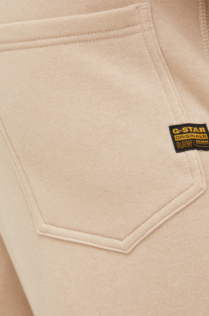 G-Star tepláky pánské s bavlnou Premium core type c béžová D15653.C235