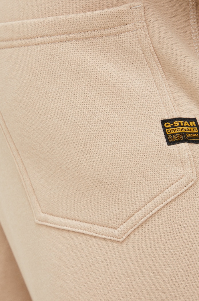 G-Star tepláky pánské s bavlnou Premium core type c béžová D15653.C235