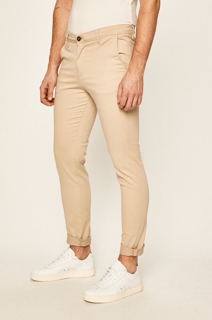 Jack & Jones - Spodnie z elastanem beżowy 12153593