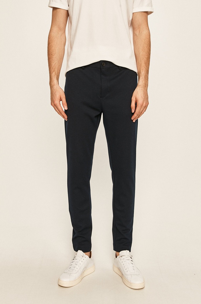 Clean Cut Copenhagen - Spodnie z elastanem granatowy CC1286.Navy