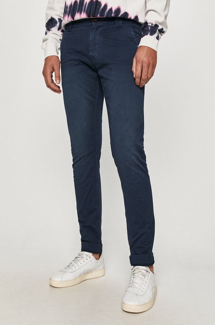 Tommy Jeans - Kalhoty chinos modrá DM0DM06519