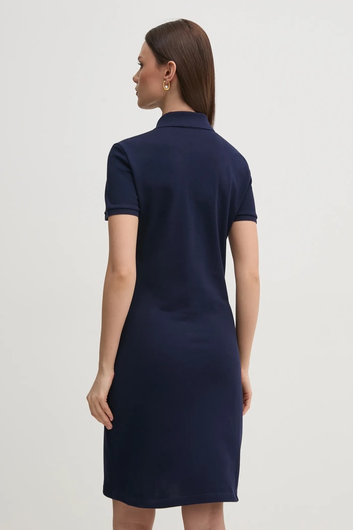 Odzież Lacoste sukienka z bawełną EF5473 granatowy