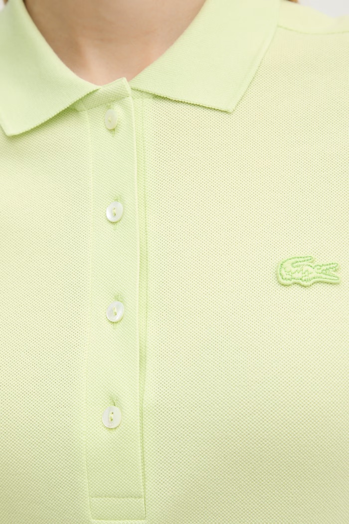 Lacoste φόρεμα απλό με βαμβάκι EF5473 πράσινο