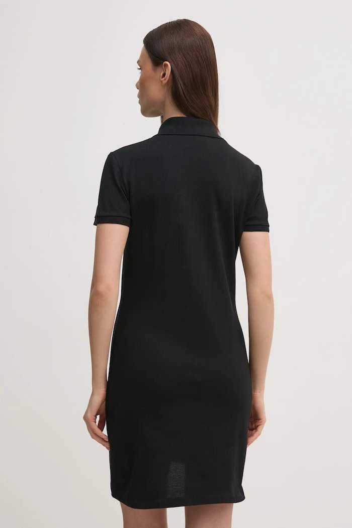 Oblečení Lacoste šaty s bavlnou EF5473 černá