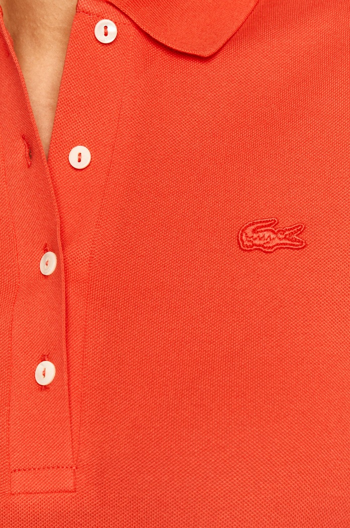 Lacoste šaty s bavlnou EF5473 červená