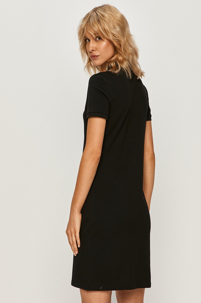 Ruházat Lacoste ruha pamuttal EF5473 fekete