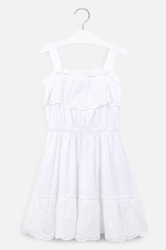 Mayoral - Rochie fete 128-167 cm mini alb 6982.8H.JUNIOR