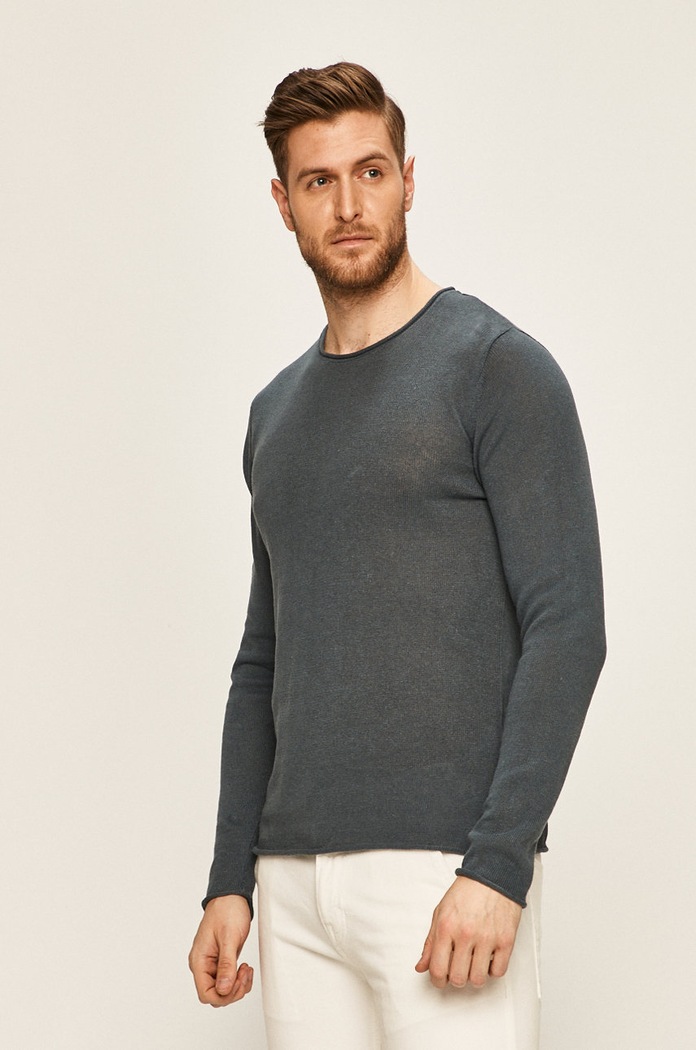 Premium by Jack&Jones - Sveter okrúhly tmavomodrá 12137548