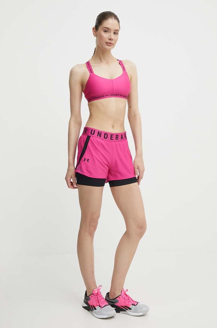 Къс панталон за трениране Under Armour 1351981 розов AW24