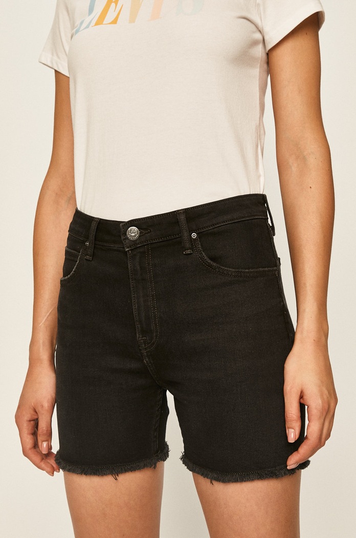 Lee - Szorty jeansowe z elastanem czarny L37NCPOZ