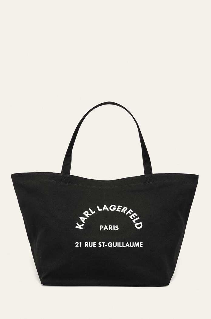 Karl Lagerfeld - Kabelka potlač čierna 201W3138