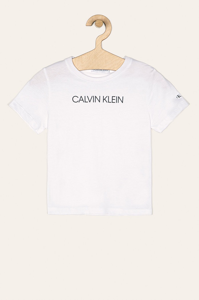 Calvin Klein Jeans - Детска тениска 104-176 cm памук бял IB0IB00347