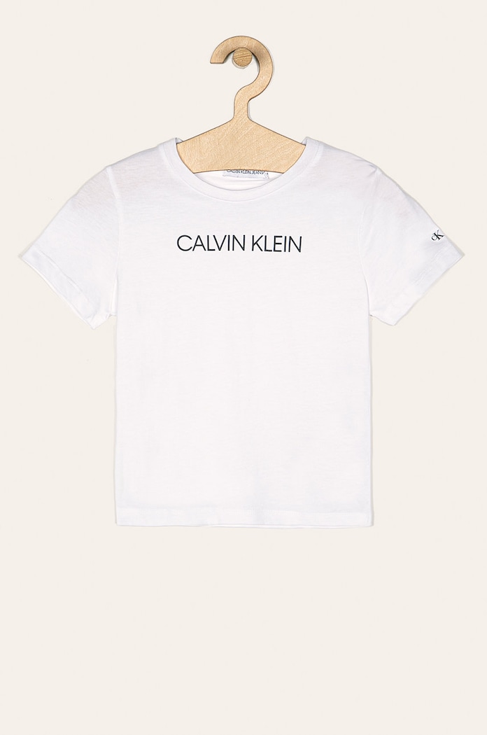 Calvin Klein Jeans - Детска тениска 104-176 cm памук бял IB0IB00347