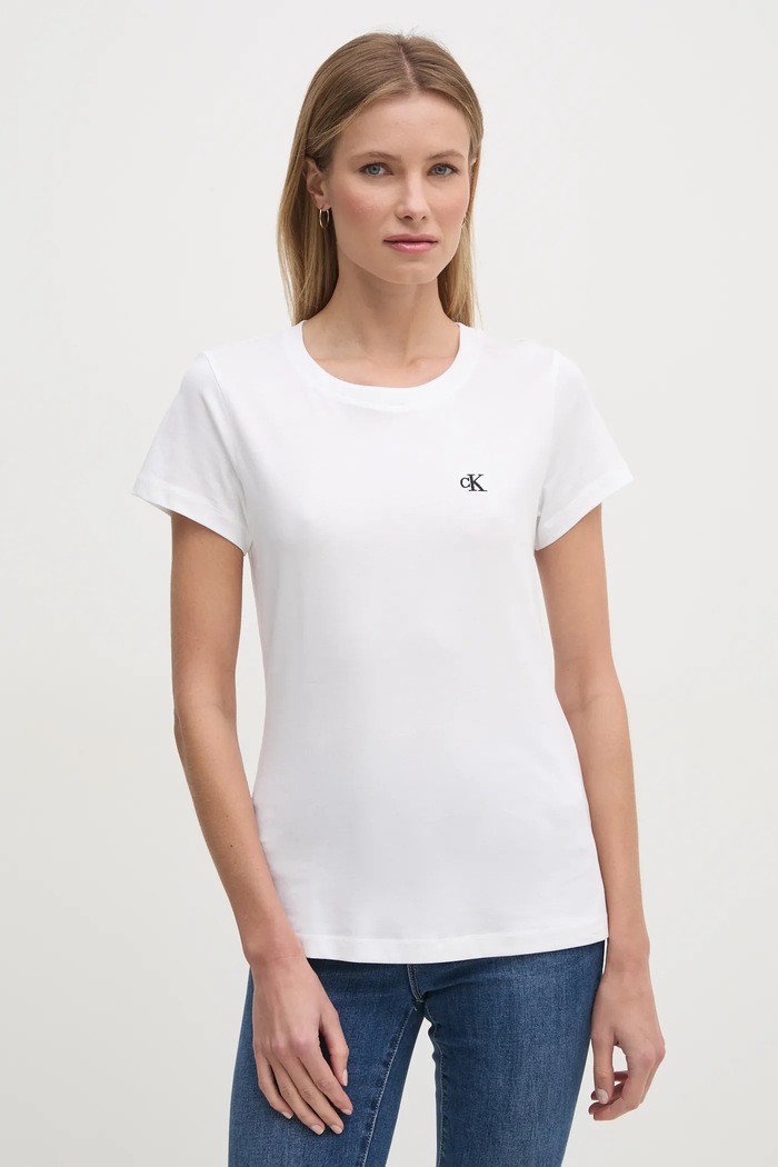 Calvin Klein Jeans t-shirt cotone beige J20J212883