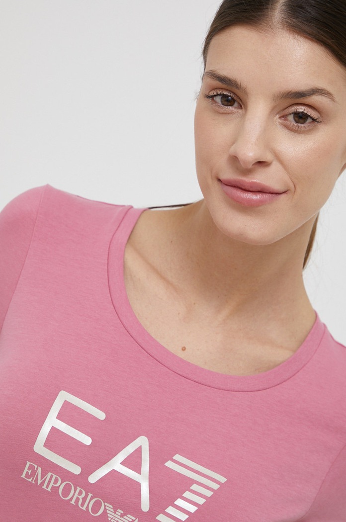 T-shirt 8NTT63.TJ12Z EA7 Emporio Armani 8NTT63.TJ12Z różowy