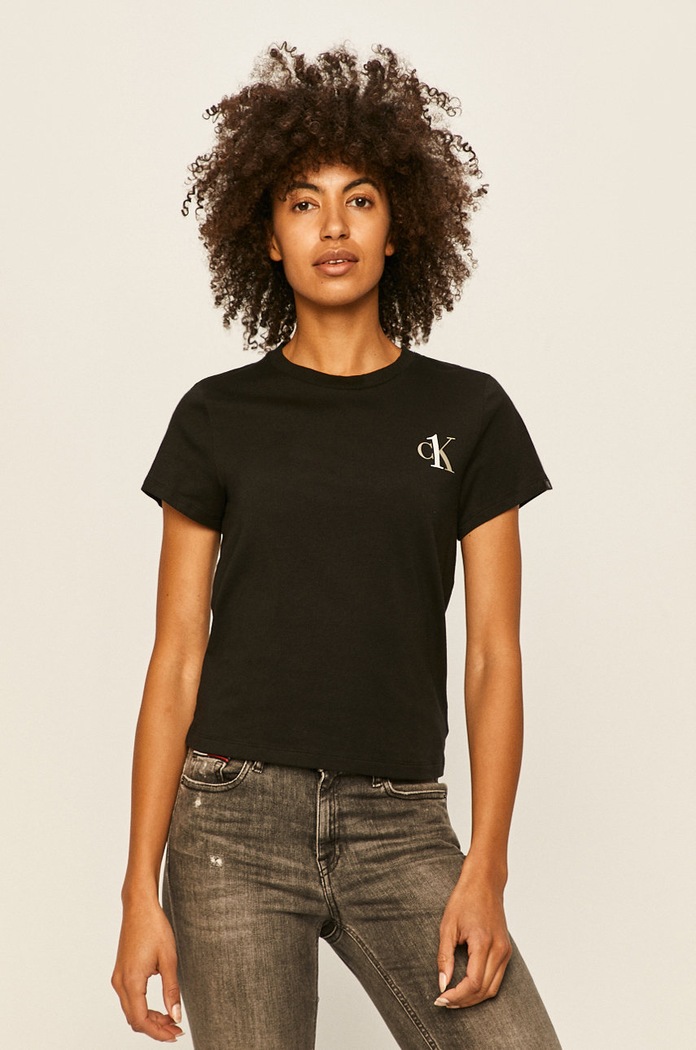 Calvin Klein Underwear - Tričko CK One s elastanom čierna 000QS6356E