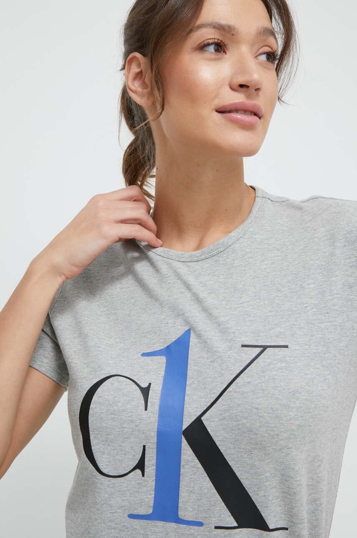 Majica kratkih rukava Calvin Klein Underwear siva 000QS6436E