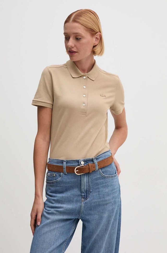 Lacoste polo shirt slim beige PF5462