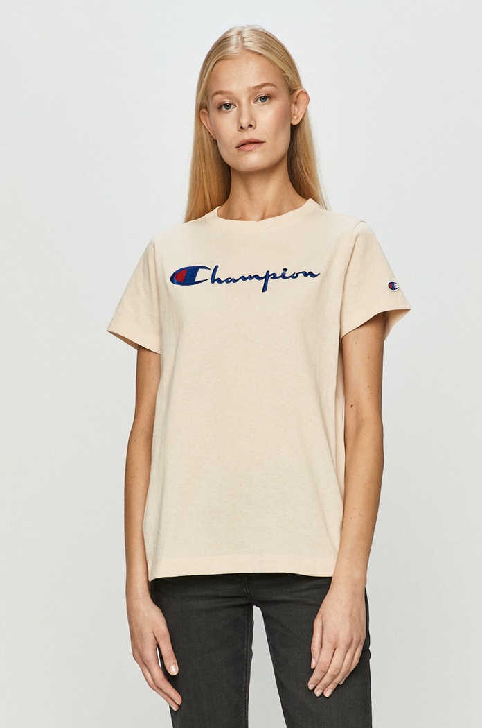 Champion t-shirt cotton beige 110992.