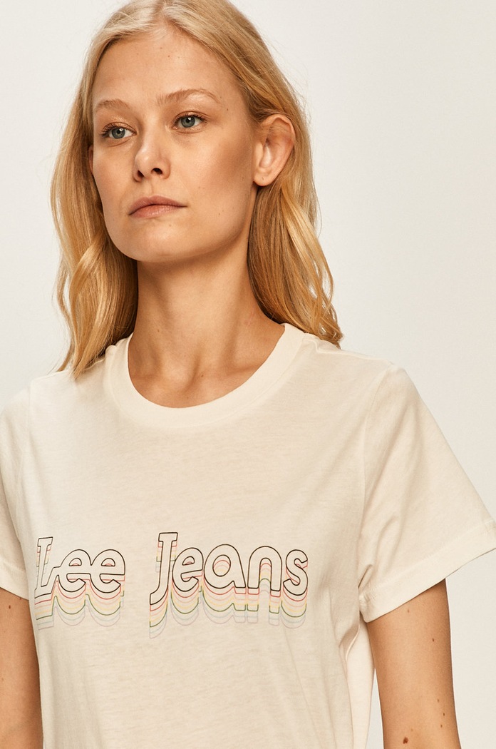 Lee - T-shirt biały L40GWM59