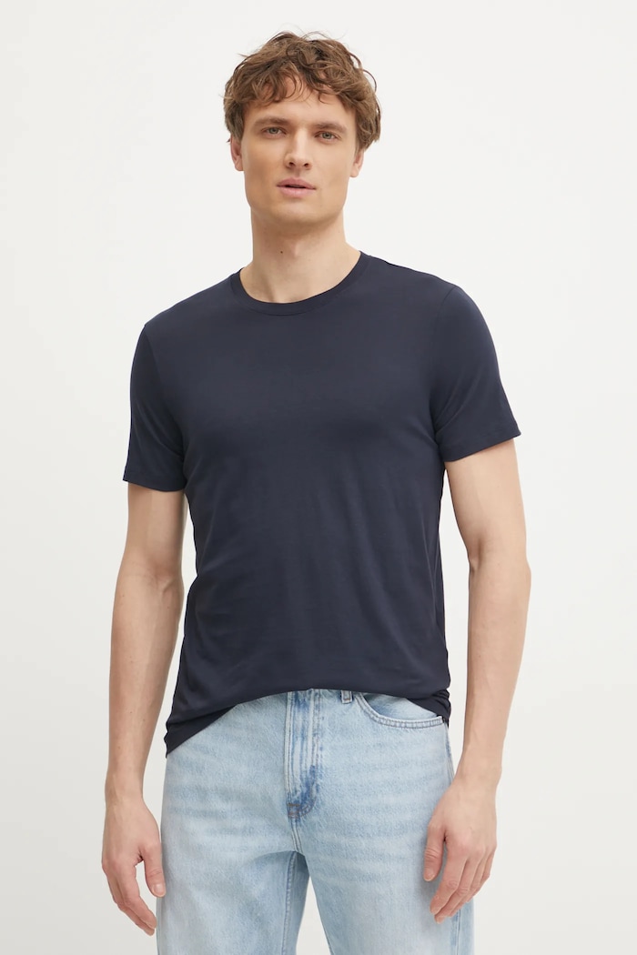 Majica Armani Exchange pamuk mornarsko plava 8NZT74.ZJA5Z