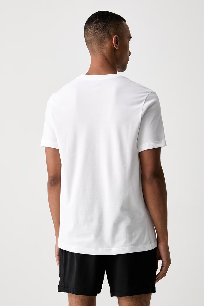 Ρούχα Nike T-shirt γυμναστικής Ανδρικό AR6029 λευκό