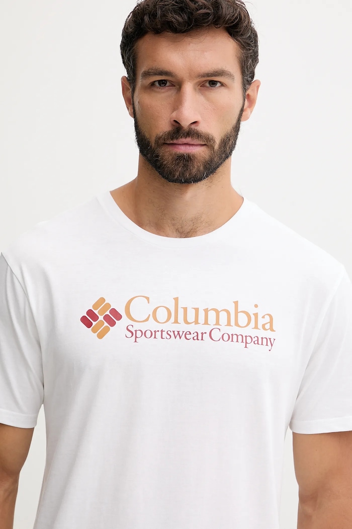Μπλουζάκι Columbia CSC Basic Logo λευκό 1680053.