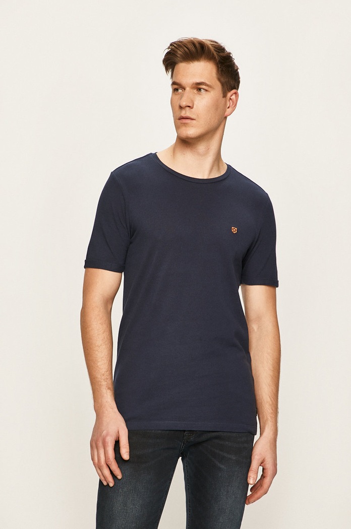 Premium by Jack&Jones - Tričko kulatý námořnická modř 12166527